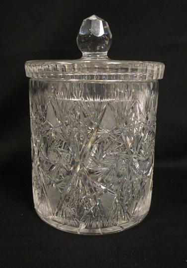 BRILLIANT CUT GLASS COVERED JAR (1 of 3)