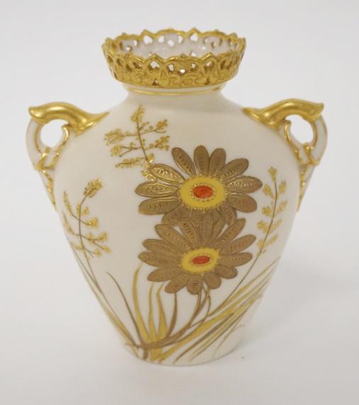 ROYAL WORCESTER HAND PAINTED VASE (1 of 4)