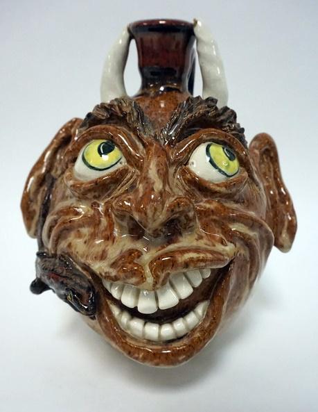 JACK SEXTON, GRACE CARR GROTESQUE FACE JUG (1 of 7)