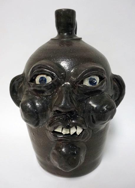 HARROLD AND GRACE NELL HEWELL GROTESQUE FACE JUG (1 of 5)