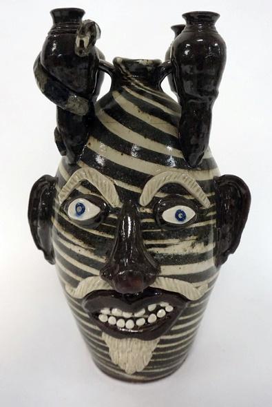 ALBERT HODGE GROTESQUE FACE JUG (1 of 6)