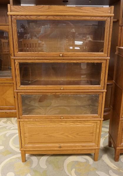 OAK 4 SECTION BARRISTER BOOKCASE (1 of 2)