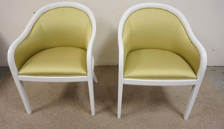 PAIR OF BARREL BACK ARM CHAIRS (1 of 3)