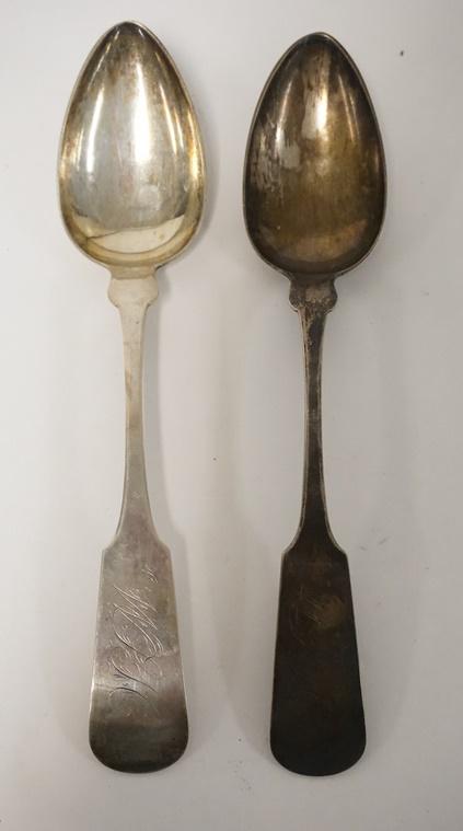 2 COIN SILVER TABLESPOONS (1 of 2)