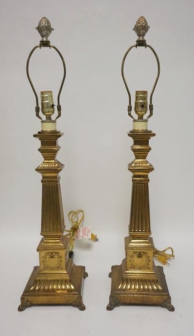 PAIR OF CANDLESTICK FORM LAMPS (1 of 1)