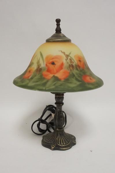 REVERSE PAINTED BOUDOIR LAMP (1 of 2)