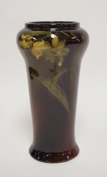 BROWN GLAZED ART POTTERY VASE (1 of 4)