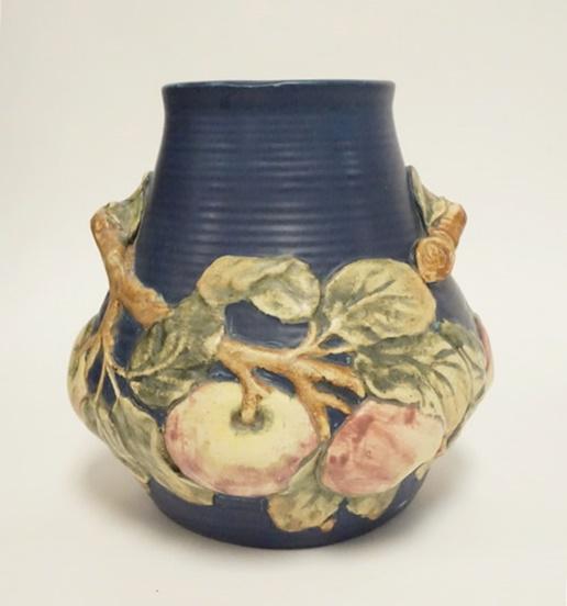 WELLER BALDIN LARGE BLUE VASE (1 of 4)