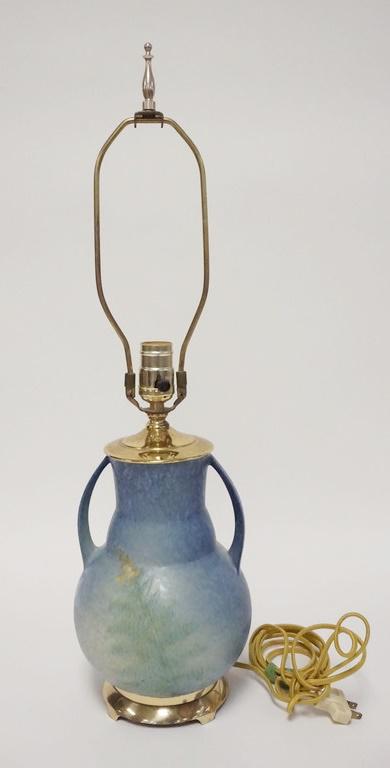 ROSEVILLE WINDSOR BLUE LAMP (1 of 3)