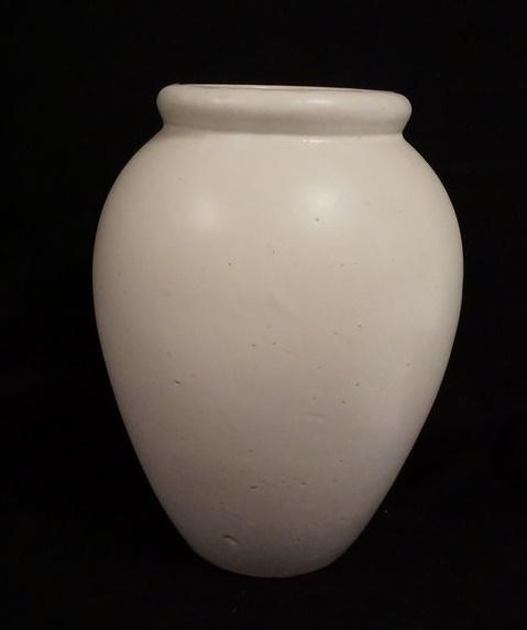 NELSON MCCOY WHITE POTTERY URN (1 of 3)