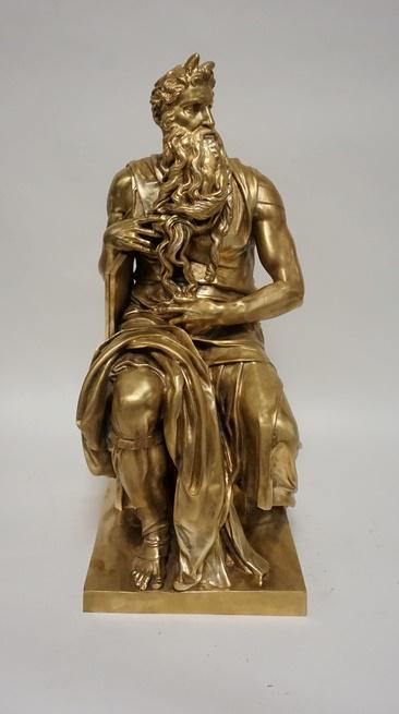 F. BARBEDIENNE GILT BRONZE MOSES (1 of 9)