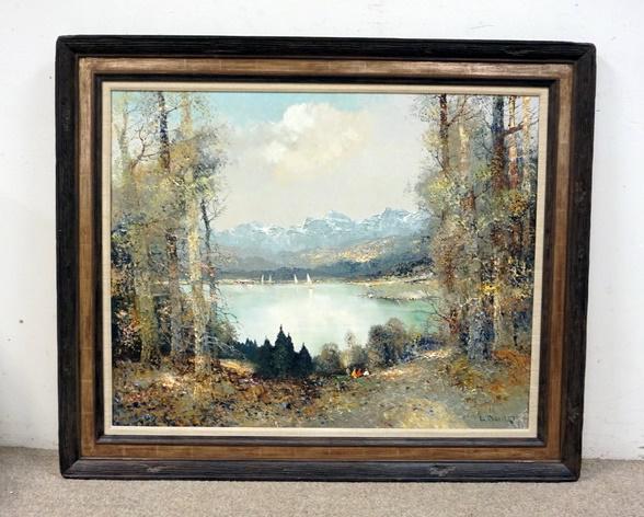 WILLI BAUER OIL ON CANVAS LANDSCAPE (1 of 2)