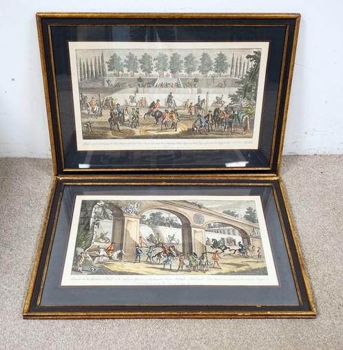 PR OF HAND COLORED ENGRAVINGS (1 of 4)