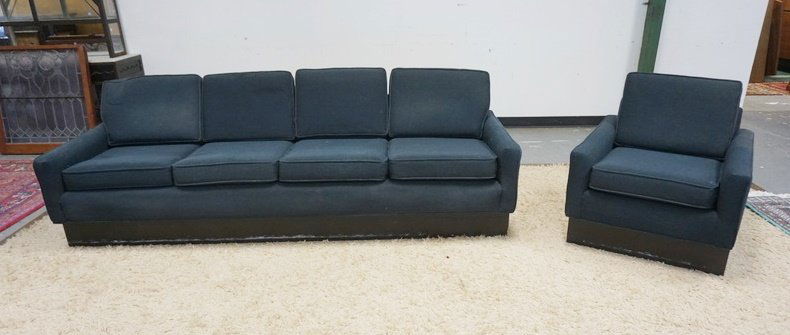 MIDCENTURY MODERN UPHOLSTERED SOFA & ARM CHAIR (1 of 2)