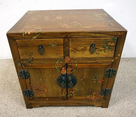 SMALL PAINT DECORATED ASIAN STAND (1 of 3)