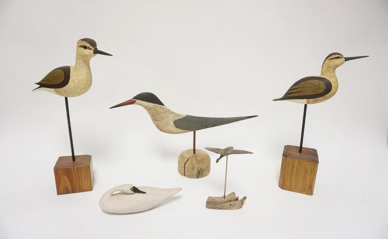GROUP OF 5 SHORE BIRDS: GROUP OF 5 SHORE BIRDS BY DALE DALRYMPLE RUB DELERY TALLEST IS 15 IN