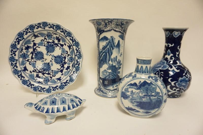 5 PIECES COMTEMPORARY ASIAN POTTERY (1 of 1)