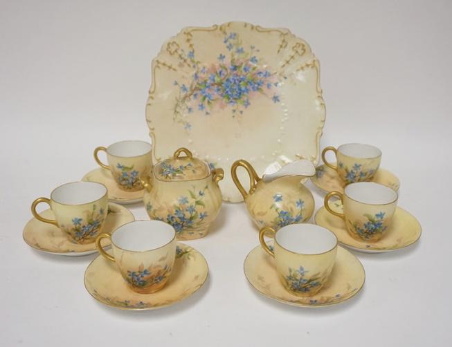 15 PIECES OF HAND PAINTED PORCELIAN (1 of 1)