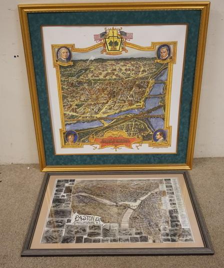 2 FRAMED MAPS (1 of 4)