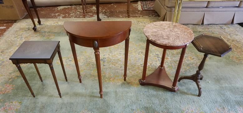 GROUP OF 4 OCCASIONAL TABLES/STANDS (1 of 1)