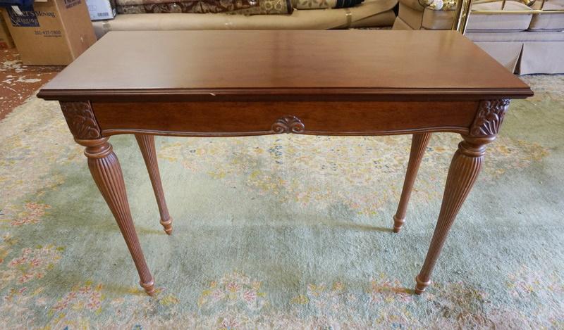 WALNUT ONE DRAWER SOFA TABLE (1 of 1)