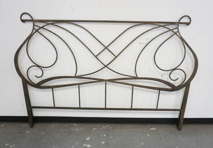 CALIFORNIA FANCY IRON KING SIZE HEADBOARD: CALIFORNIA FANCY IRON KING SIZE HEADBOARD, MELODY. 80 IN WIDE