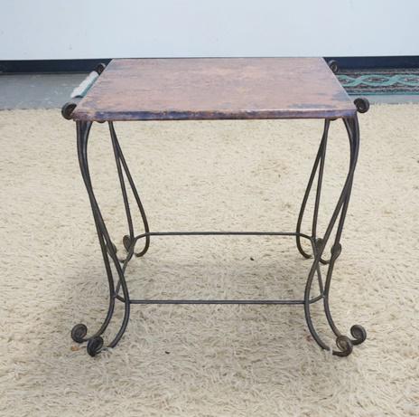 WROUGHT IRON LAMP TABLE (1 of 3)