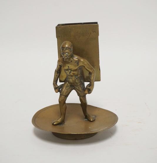 FIGURAL BRASS MATCHBOOK HOLDER (1 of 4)
