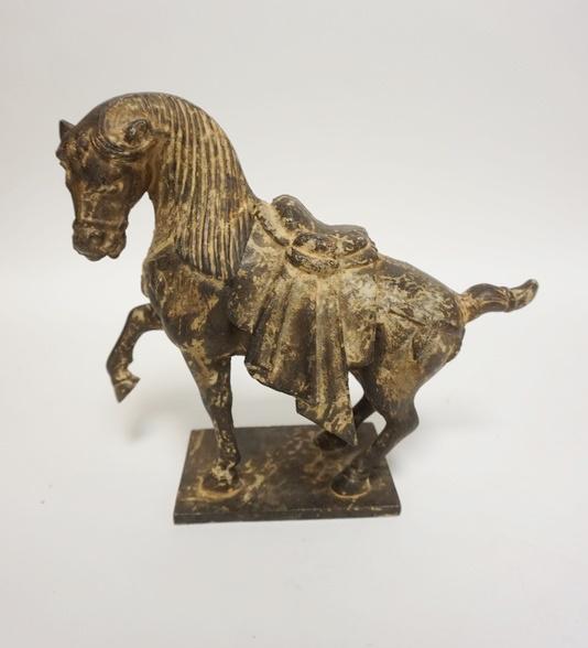 CAST IRON ASIAN HORSE FIGURE (1 of 1)