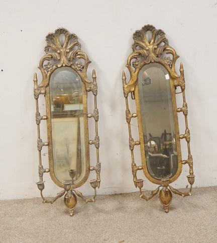 PR OF MIRROR BACK CANDLE SCONCES (1 of 3)