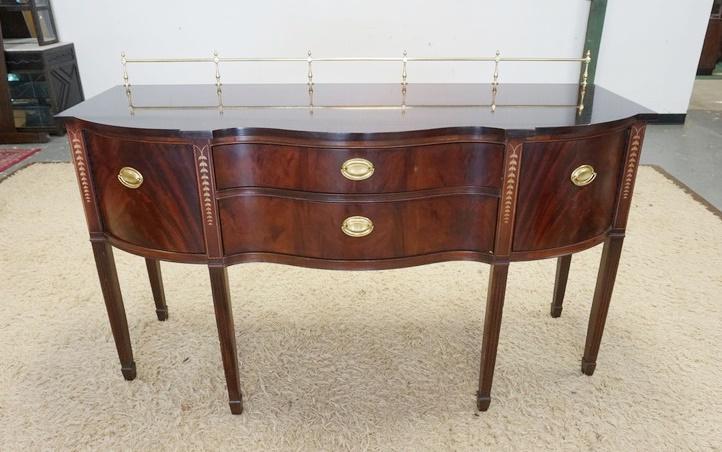 HARDEN SIDEBOARD WITH BRASS GALLERY TOP (1 of 4)