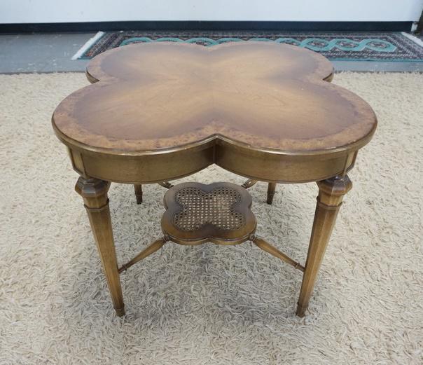 CLOVER TOP BURL BANDED LAMP TABLE (1 of 2)