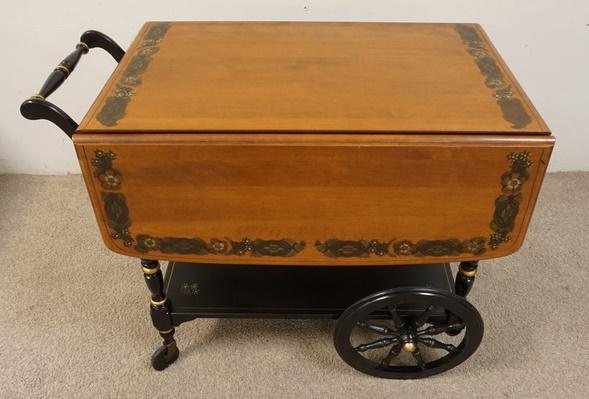 ETHAN ALLEN PAINT DECORATED TEA CART (1 of 2)