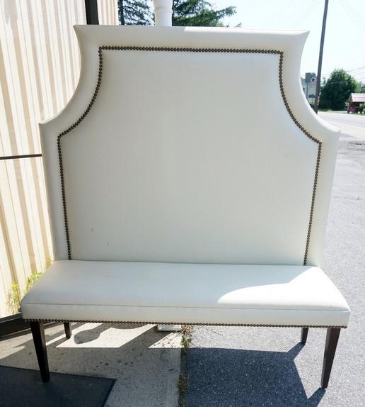 MORGAN STEWART HIGH BACK WHITE SETTEE (1 of 1)