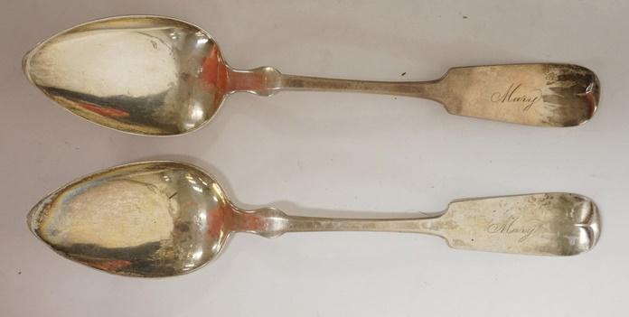2 COIN SILVER TABLESPOONS (1 of 2)
