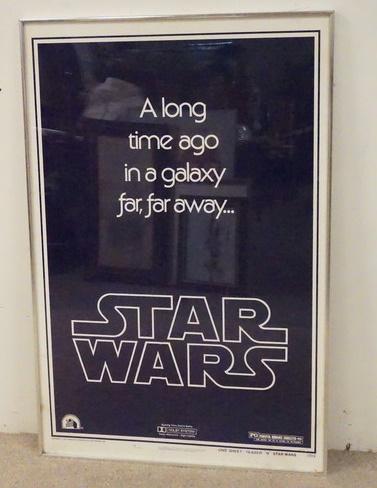 1977 STAR WARS TEASER *B* FRAMED MOVIE POSTER (1 of 5)