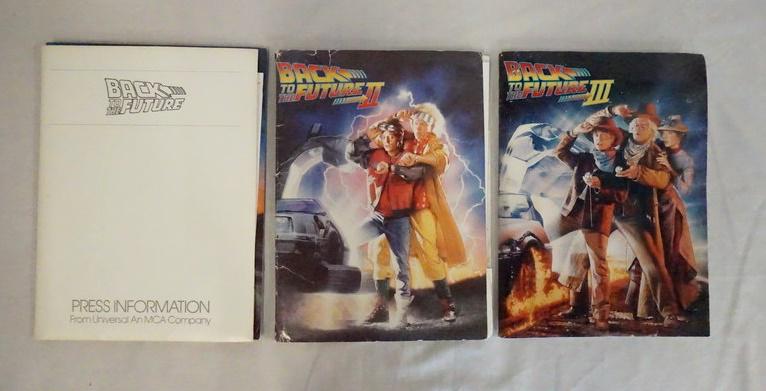 3 BACK TO THE FUTURE MOVIE PRESS KITS (1 of 4)