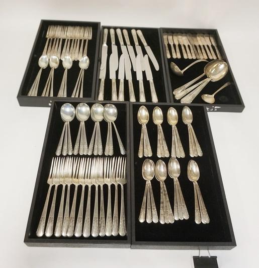 102 PIECE INTERNATIONAL STERLING FLATWARE SET (1 of 3)