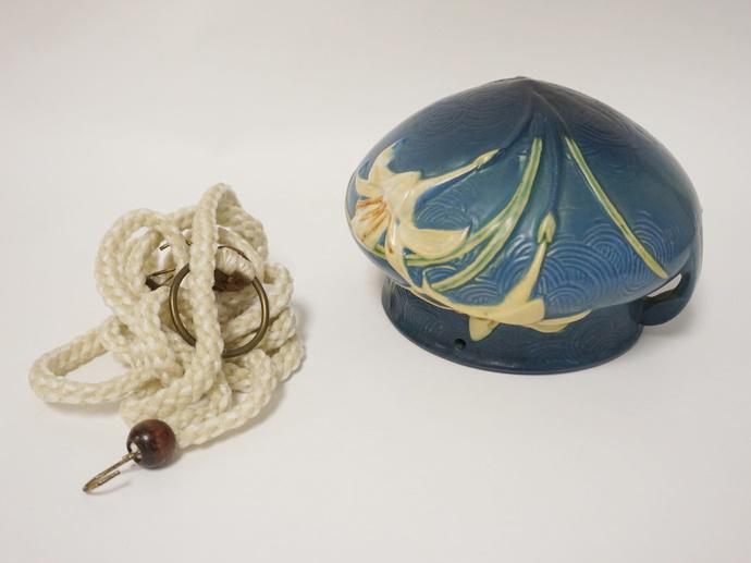 ROSEVILLE ZEPHER LILY BLUE HANGING POT (1 of 3)