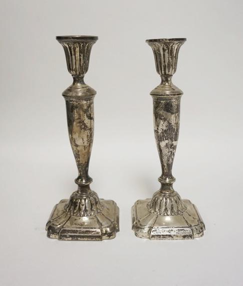 PAIR OF TALL TOWLE STERLING SILVER CANDLESTICKS (1 of 2)