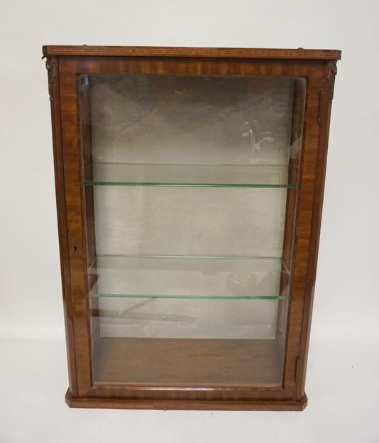 SMALL HANGING MAHOGANY DISPLAY CASE (1 of 2)