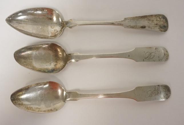 3 COIN SILVER TABLE SPOONS (1 of 2)