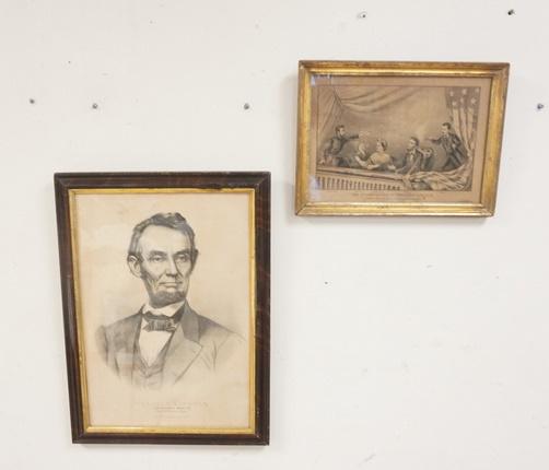 2 19TH CENTURY PRINTS , ABRAHAM LINCOLN (1 of 2)