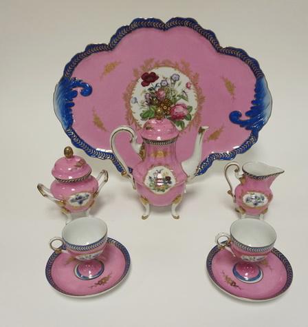 IMPERIAL PEINTE A LA CHINA HAND PAINTED DEMITASSE SET (1 of 5)