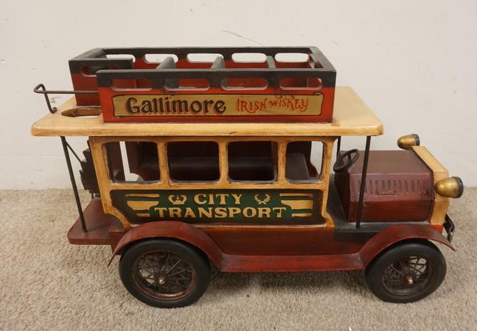 CONTEMPORARY 2 DECK WOOD & METAL BUS TOY (1 of 3)