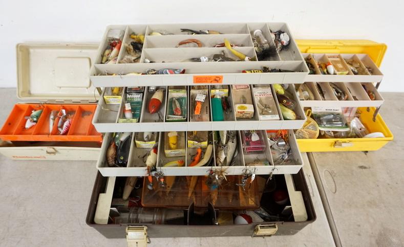 3 FISHING TACKLE BOXES W/CONTENTS (1 of 1)