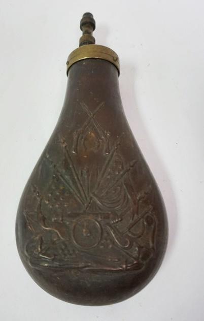 ANTIQUE POWDER FLASK (1 of 2)
