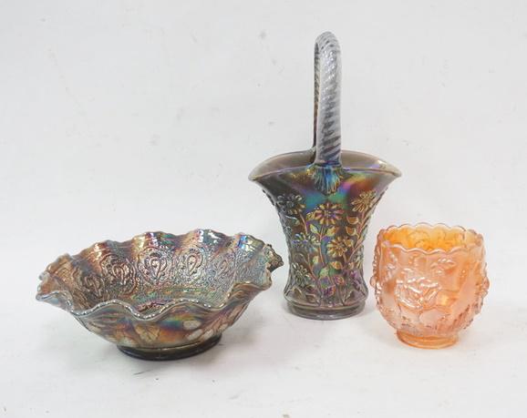 3 PIECE CARNIVAL GLASS (1 of 2)