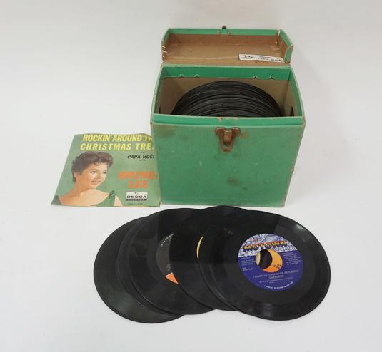 CASE OF 45 RPM RECORDS (1 of 1)
