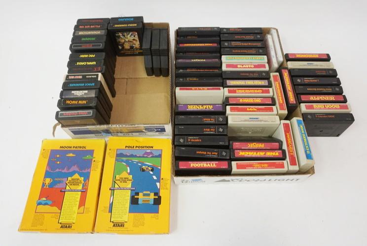 LOT OF VINTAGE ATARI & TEXAS INSTURMENTS GAMES (1 of 5)